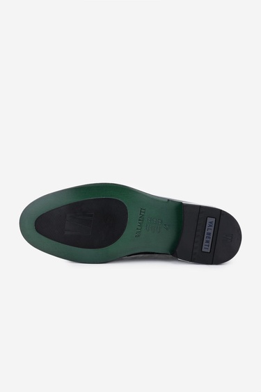  Valmenti Erkek Hakiki Deri Siyah Rugan Klasik Ayakkabı