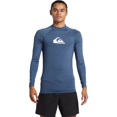  Quiksilver Everyday Upf50 Comp Ls Erkek Mavi Likra