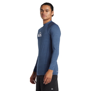  Quiksilver Everyday Upf50 Comp Ls Erkek Mavi Likra