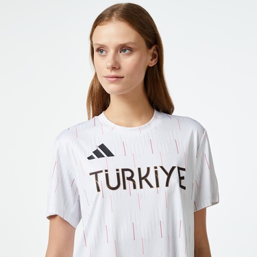  adidas Team Türkiye 100.Yıla Özel Hatıra Kadın Beyaz T-Shirt