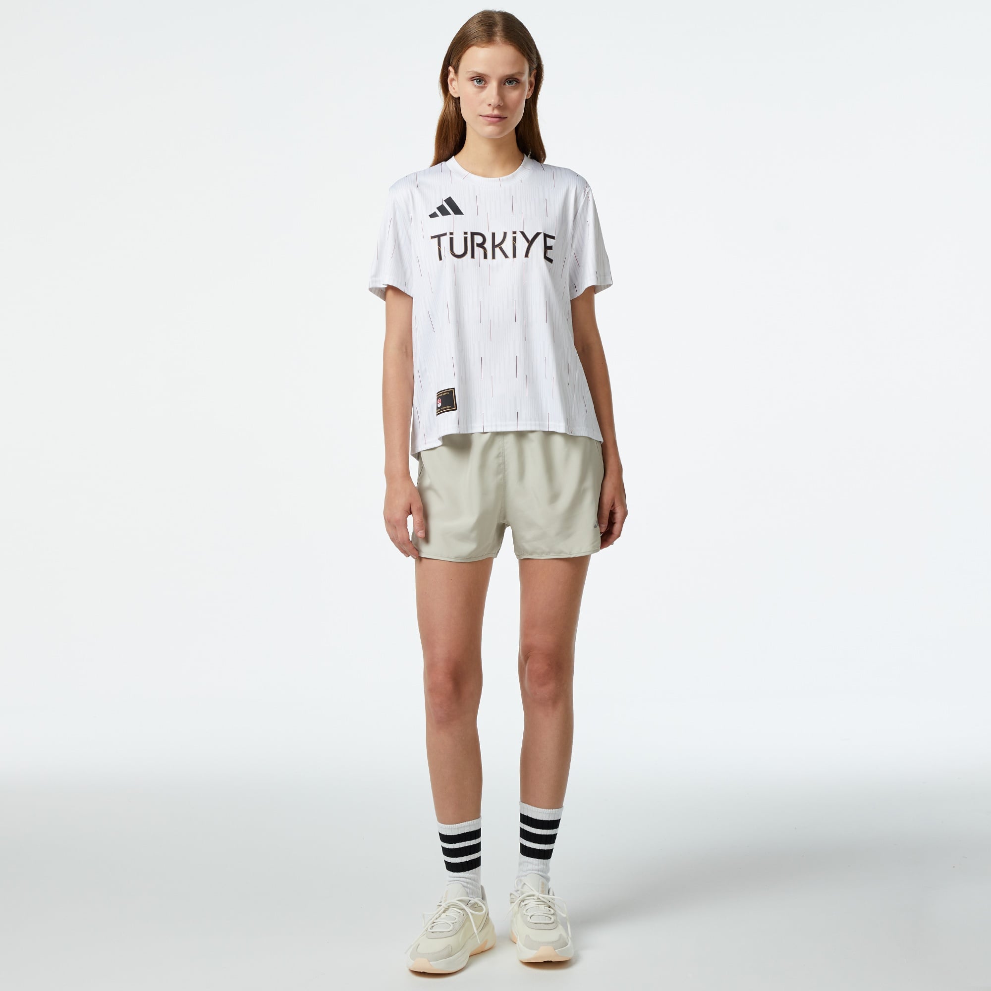 adidas Team Türkiye 100.Yıla Özel Hatıra Kadın Beyaz T-Shirt