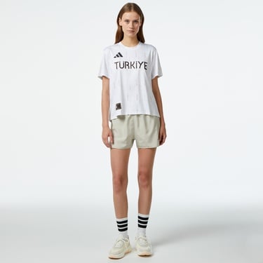  adidas Team Türkiye 100.Yıla Özel Hatıra Kadın Beyaz T-Shirt