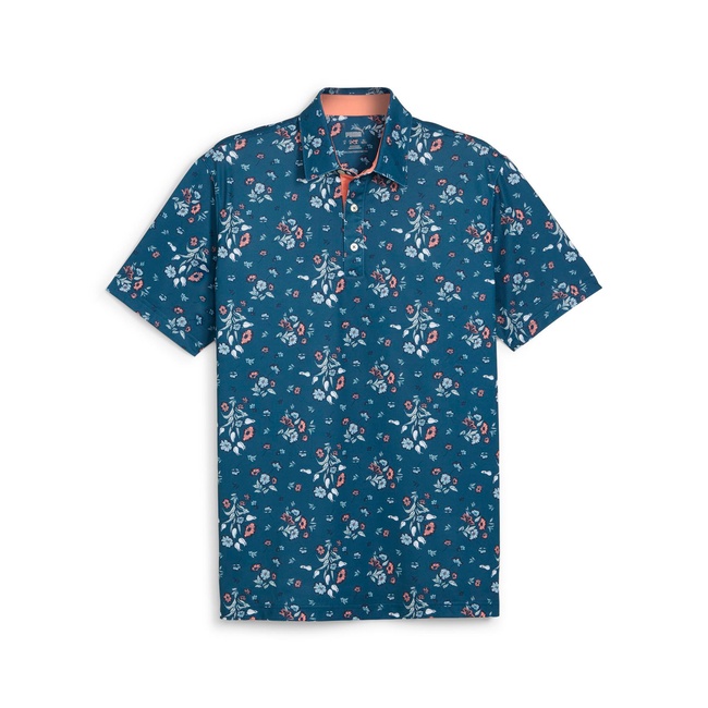  Puma Heirloom Erkek Lacivert Desenli Polo