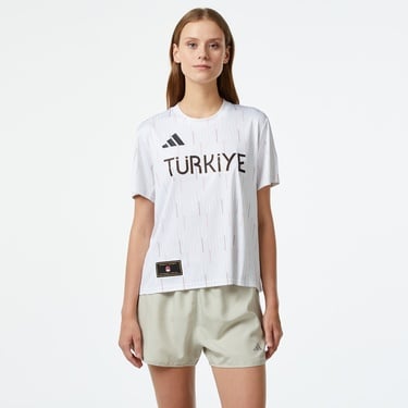 adidas Team Türkiye 100.Yıla Özel Hatıra Kadın Beyaz T-Shirt