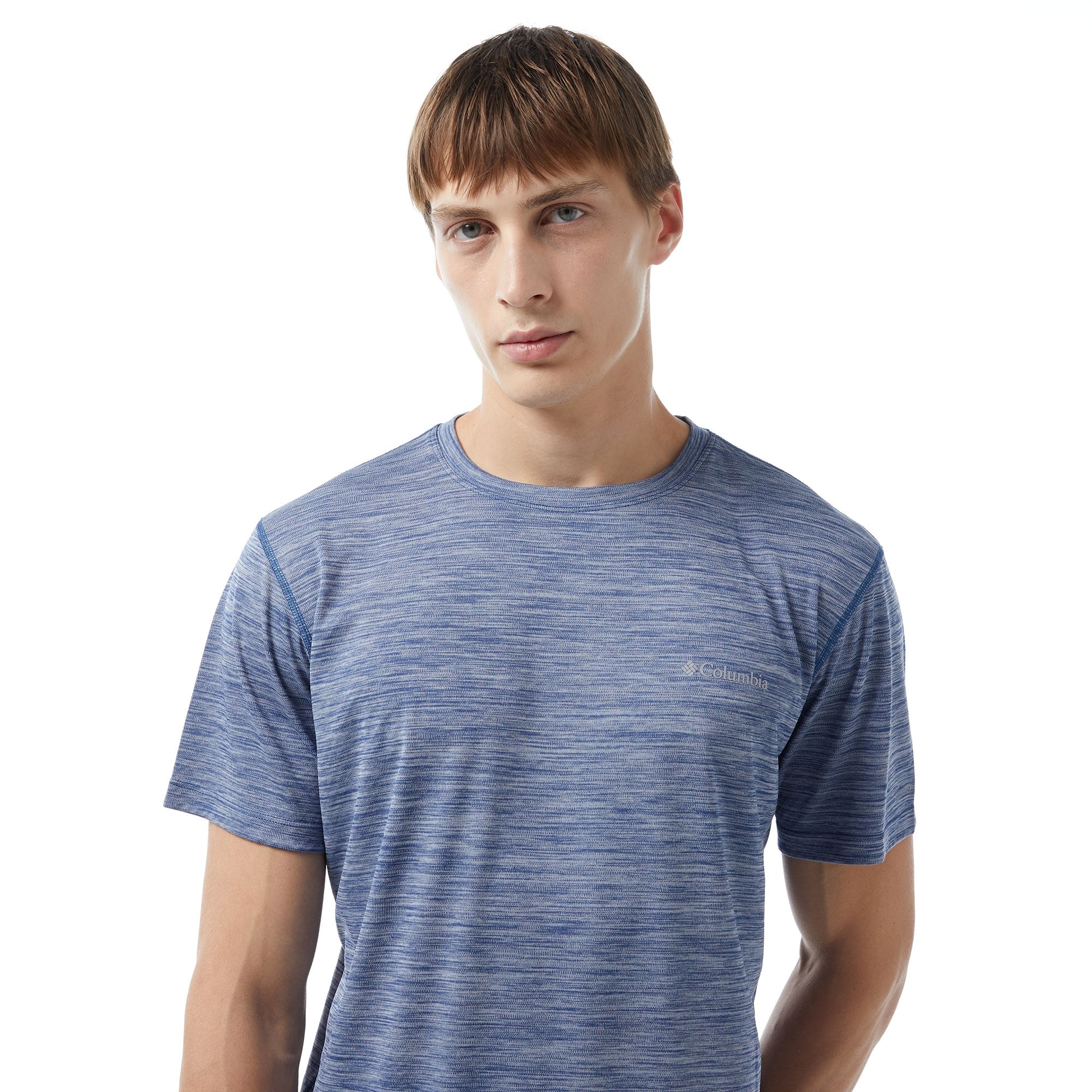 Columbia Erkek Standart Fit Mavi Antrenman T-Shirt