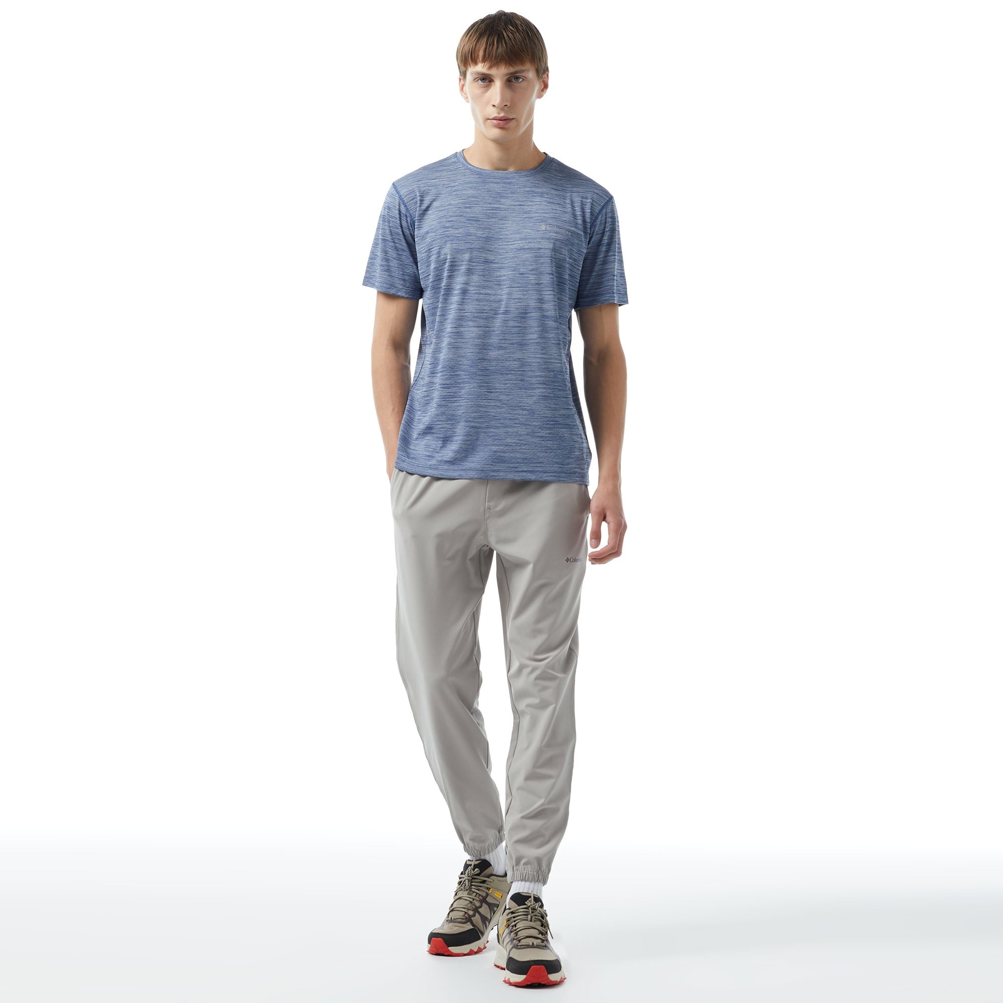 Columbia Erkek Standart Fit Mavi Antrenman T-Shirt