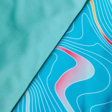  Speedo Printed Long Sleeve Çocuk Mavi Yüzücü Üstü