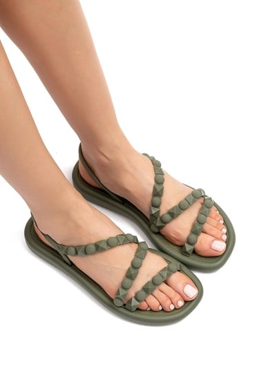  Meu Sol Flatform Kadın Sandalet Yeşil 35/42