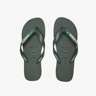  Havaianas Brasil Logo Erkek Yeşil Terlik