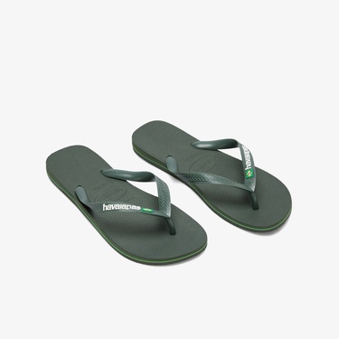  Havaianas Brasil Logo Erkek Yeşil Terlik