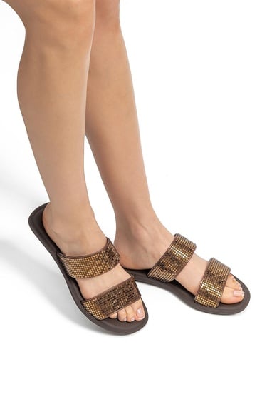  Icon Slide Kadın Terlik Kahve 35/42