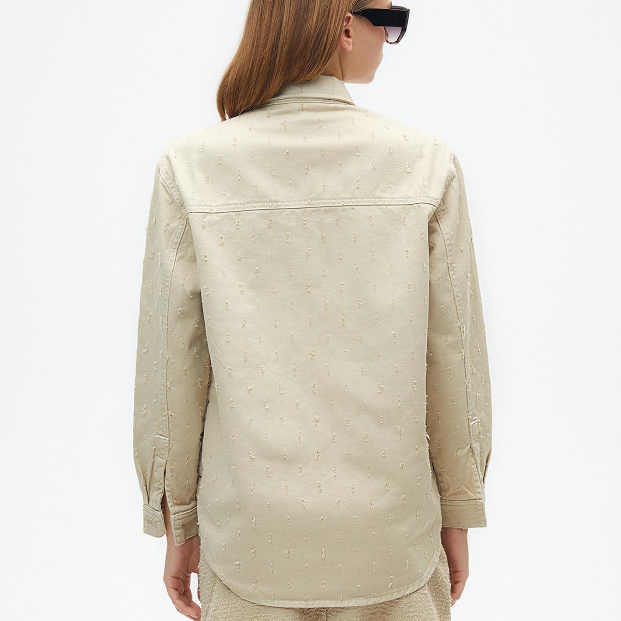 Püskül Detaylı Mini Denim Etek