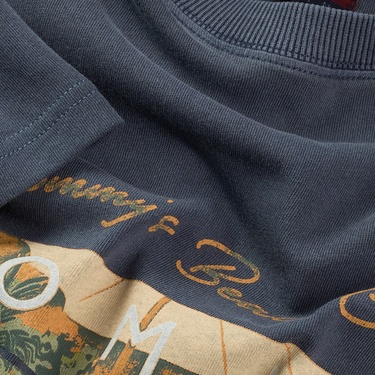  Tommy Jeans Beach Club Graphic Erkek Mavi T-Shirt