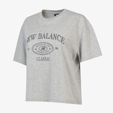  New Balance Lifestyle Kadın Gri T-Shirt