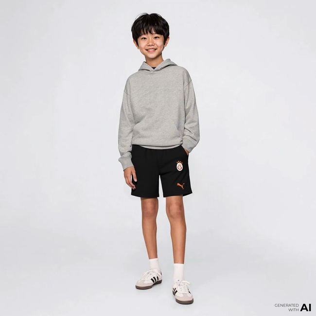  Puma Galatasaray Sk 2024-25 Çocuk Siyah Futbol Şortu