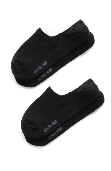  George Hogg Erkek 2li Siyah Bambu Babet Çorap Seti