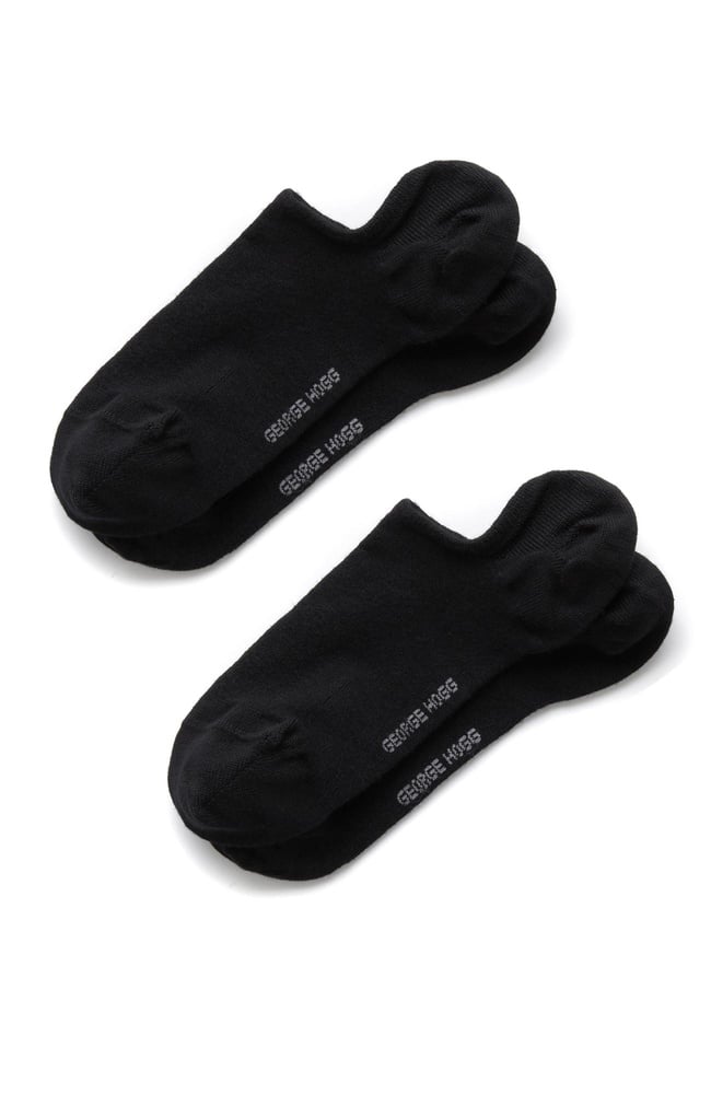  George Hogg Erkek 2li Siyah Bambu Sneaker Çorap Seti