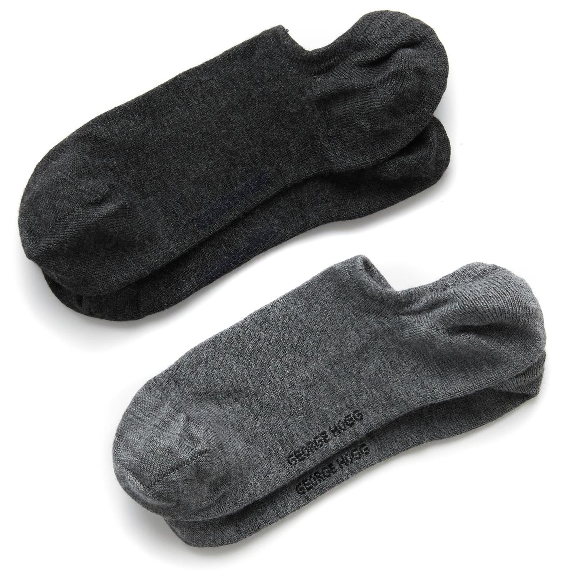 George Hogg Erkek 2li Antrasit Gri Bambu Sneaker Çorap Seti
