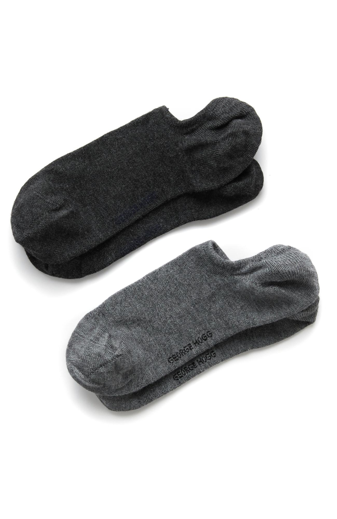  George Hogg Erkek 2li Antrasit Gri Bambu Sneaker Çorap Seti