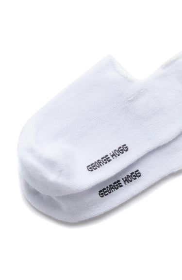  George Hogg Erkek Beyaz Lacivert 2li Bambu Çorap Seti