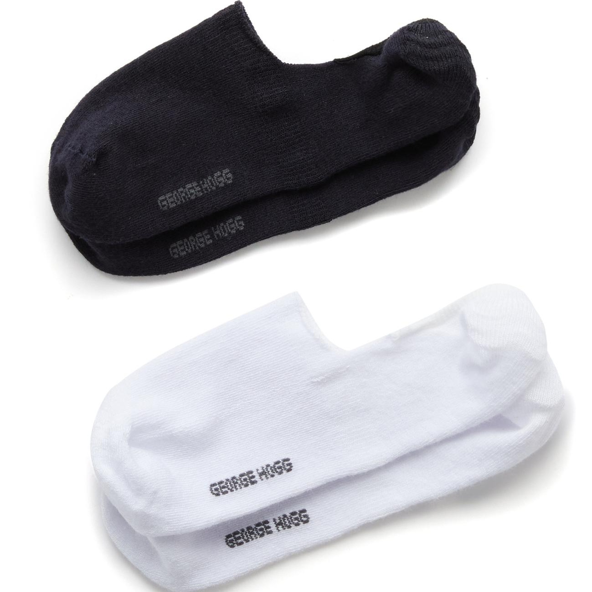 George Hogg Erkek Beyaz Lacivert 2li Bambu Çorap Seti