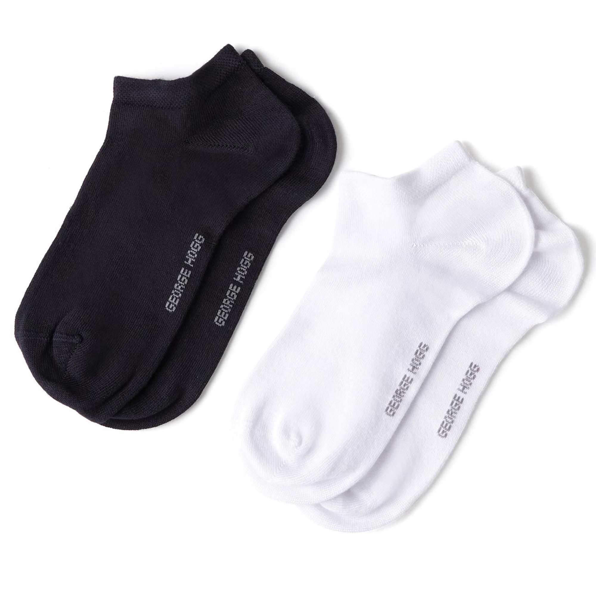 George Hogg Erkek 2li Beyaz Lacivert Bambu Çorap Seti