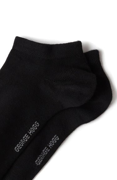  George Hogg Erkek 2li Siyah Bambu Patik Çorap Seti