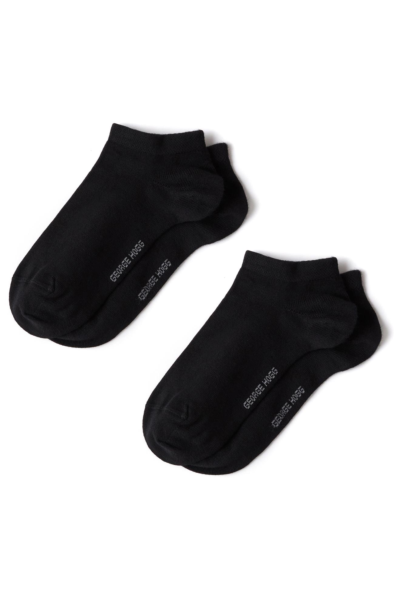 George Hogg Erkek 2li Siyah Bambu Patik Çorap Seti