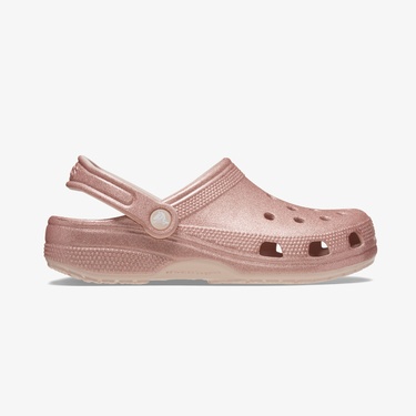  Crocs Classic Glitter Clog Unisex Pembe Terlik