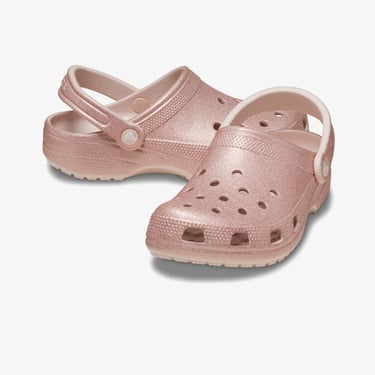  Crocs Classic Glitter Clog Unisex Pembe Terlik