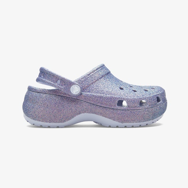  Crocs Platform Irid Glitter Kadın Mor Terlik