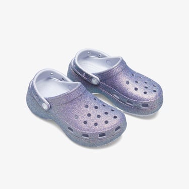  Crocs Platform Irid Glitter Kadın Mor Terlik