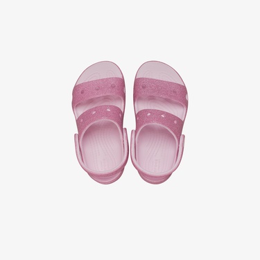  Crocs Classic Glitter Çocuk Pembe Sandalet