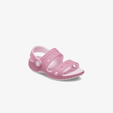  Crocs Classic Glitter Çocuk Pembe Sandalet