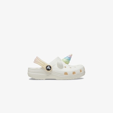  Crocs Classic I AM Rainbow Unicorn Bebek Beyaz Terlik