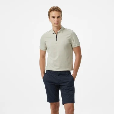  Boss Passerzip Erkek Açık Bej Polo