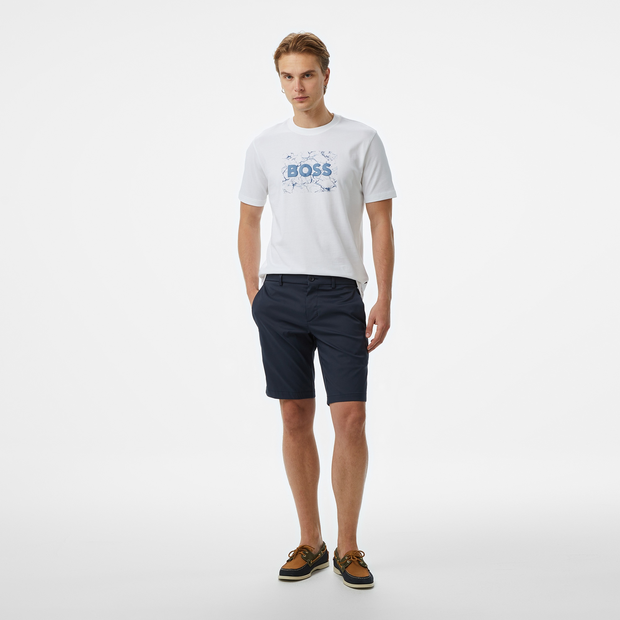 Boss Logospace Erkek Beyaz T-Shirt