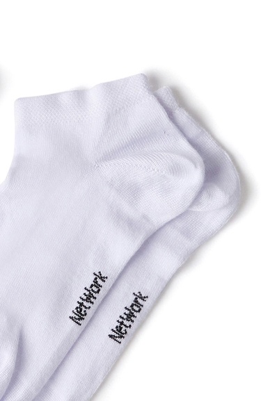  Network Erkek Beyaz Gri 2li Bambu Çorap Seti