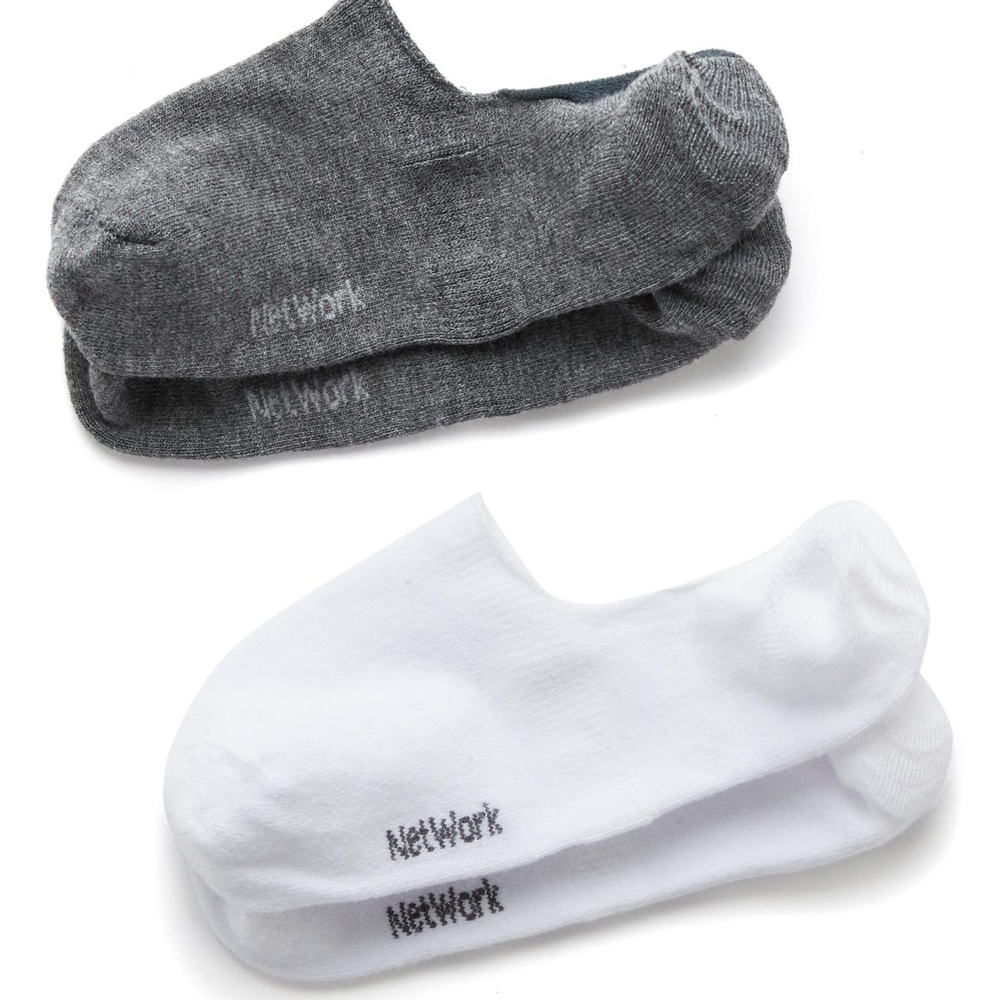 Network Kadın Gri Beyaz 2li Bambu Çorap Seti