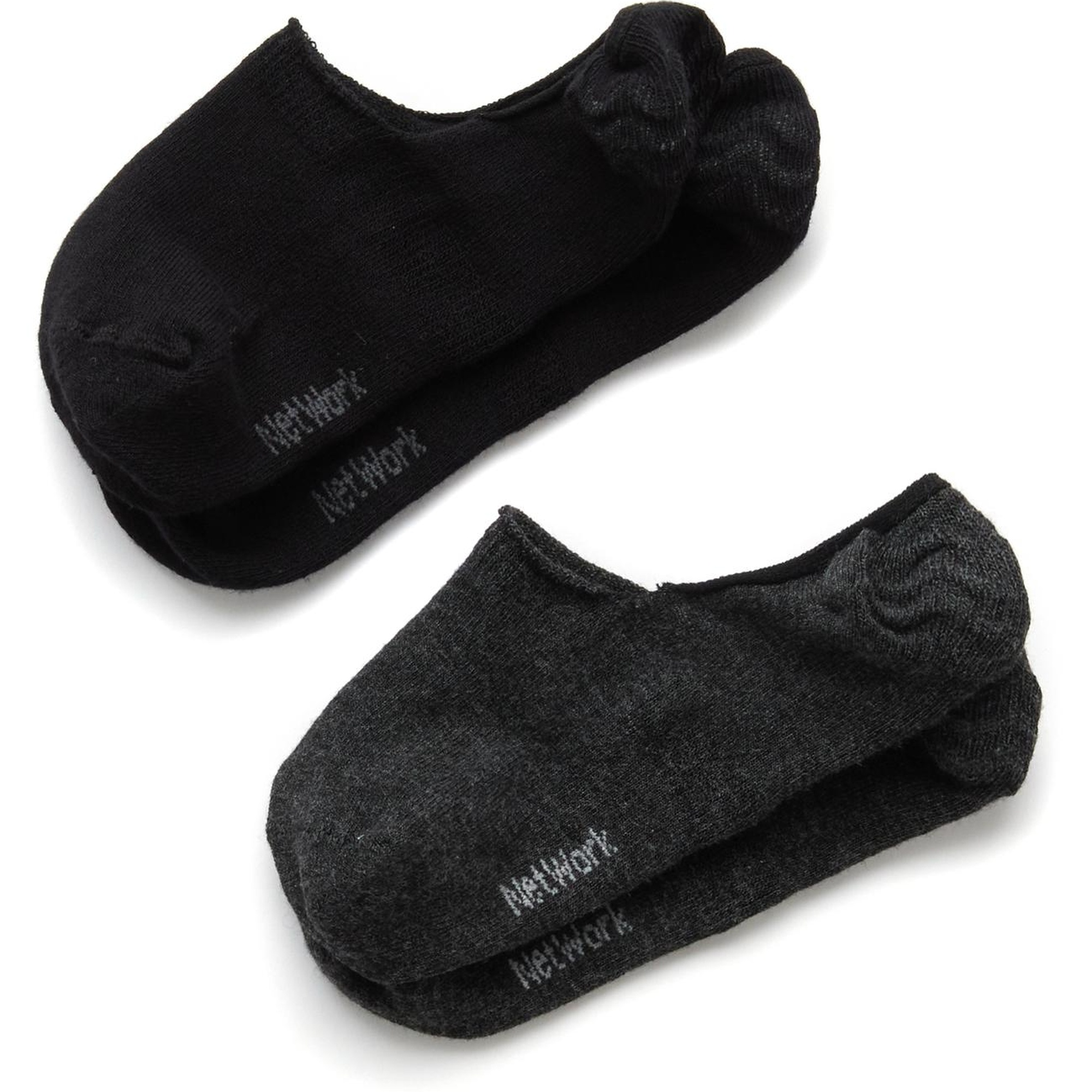 Network Kadın Siyah Antrasit 2li Bambu Çorap Seti
