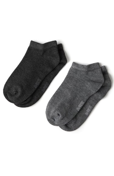  Divarese Kadın Antrasit Beyaz 2li Bambu Çorap Seti
