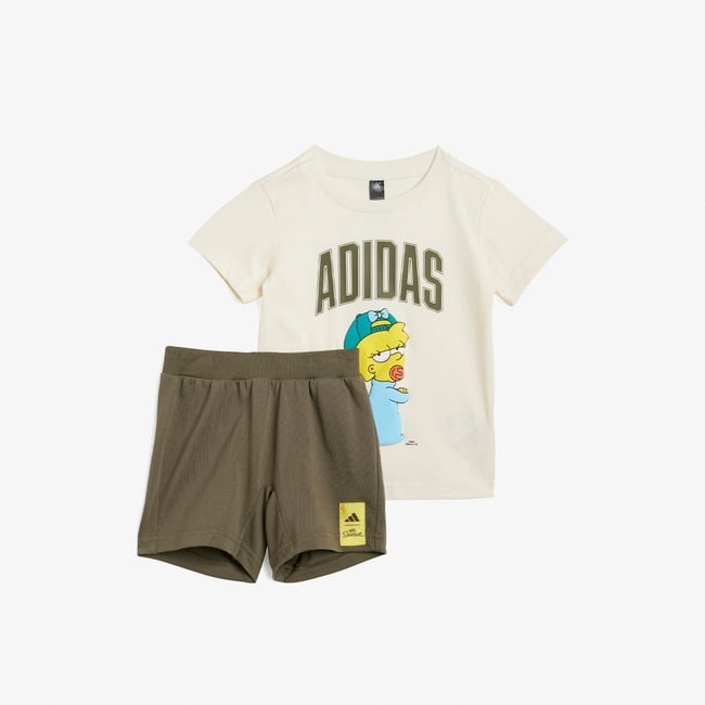  adidas Simpsons Çocuk Krem Şort Takımı