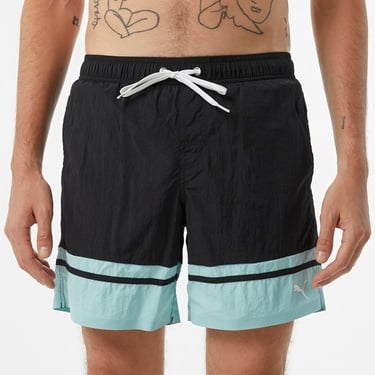  Puma Swim Men Colour Block Erkek Siyah Mayoşort