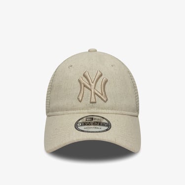  New Era MLB Linen New York Yankees Unisex Bej Şapka