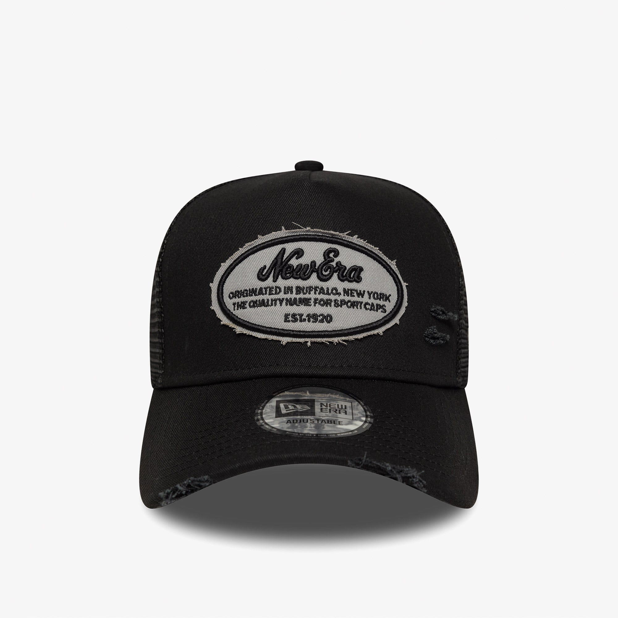 New Era Distressed Oval Patch 9Forty Unisex Siyah Şapka