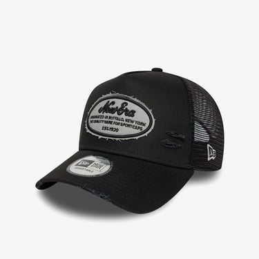  New Era Distressed Oval Patch 9Forty Unisex Siyah Şapka