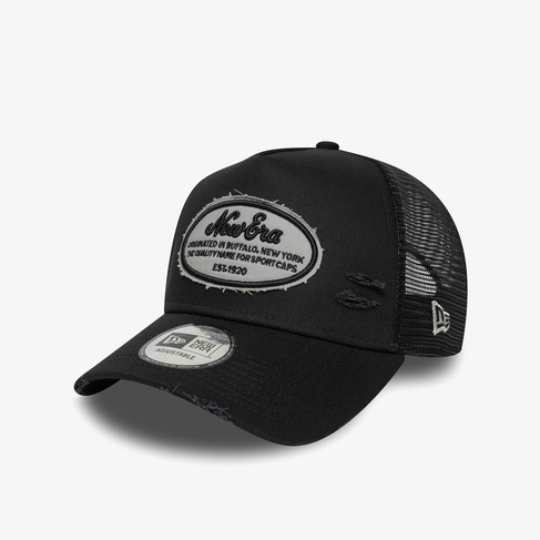  New Era Distressed Oval Patch 9Forty Unisex Siyah Şapka