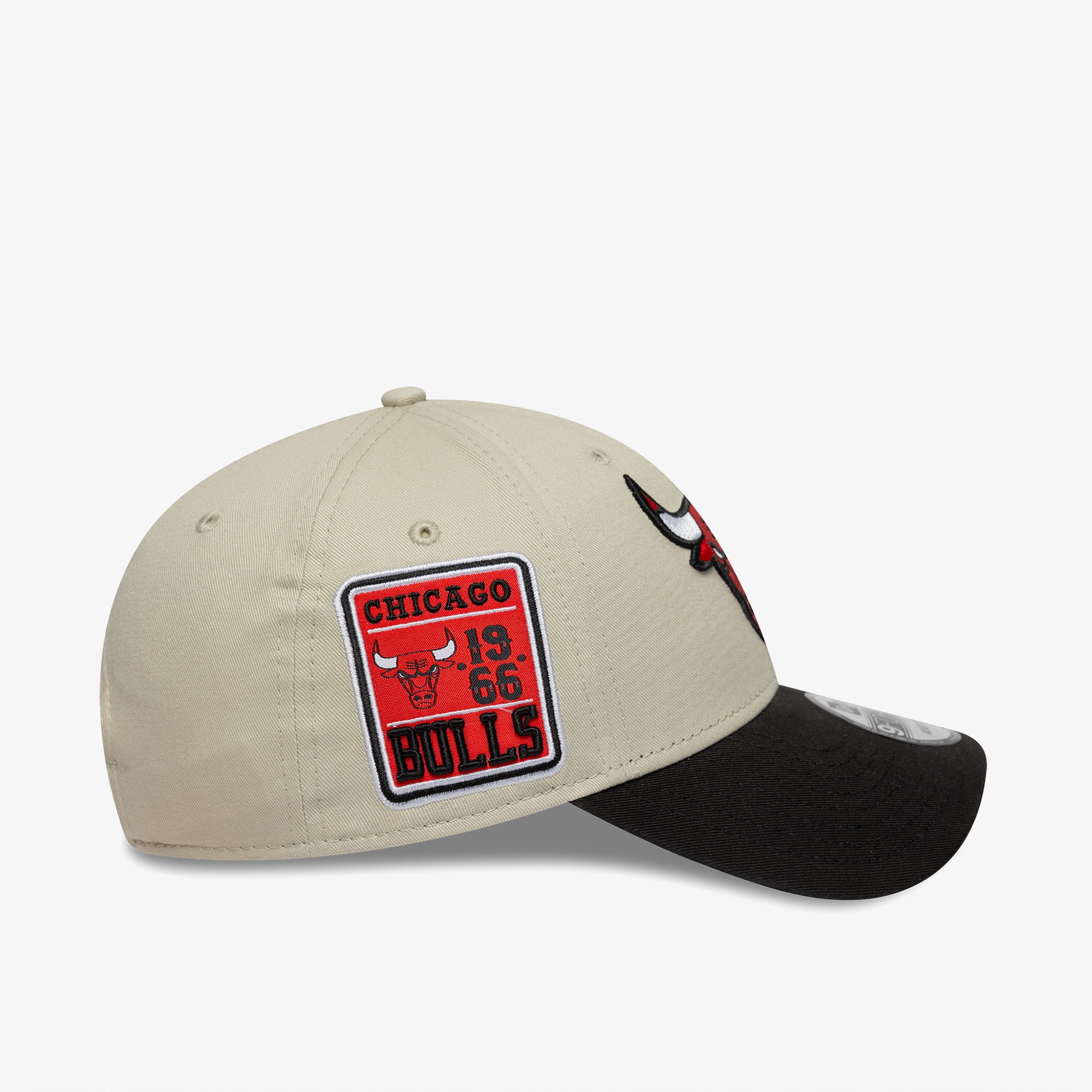 New Era Contrast Patch Chicago Bulls Unisex Krem/Siyah Şapka