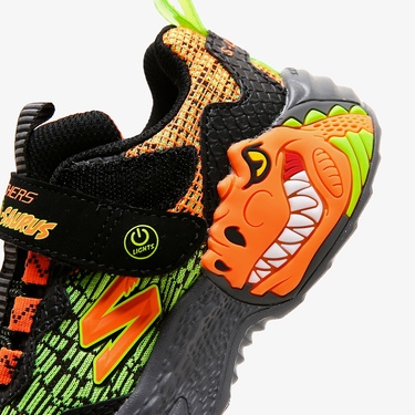  Skechers Dino Lights Çocuk Siyah Işıklı Spor Ayakkabı