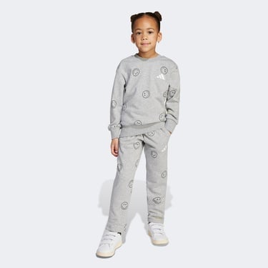  adidas X Smileyworld Çocuk Gri Eşofman Takımı